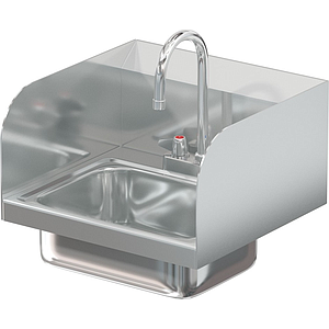 14 x 10 x 5 Handsink With Deck Faucet End Splash Left And Right 14 x 10 x 5 Handsink With Deck Faucet End Splash Left And Right