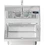 BRAZOS 14 x 10 x 5 HANDSINK WITH WALL FAUCET  END SPLASH RIGHT