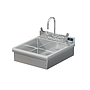 BRAZOS 16GA 17 X 17 X 5 HANDSINK W / DECK FAUCET AND WRIST BLADE HANDLES