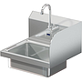 BRAZOS 16GA 14 X 10 X 5 HANDSINK W / WALL ELECTRONIC FAUCET END SPLASH RIGHT